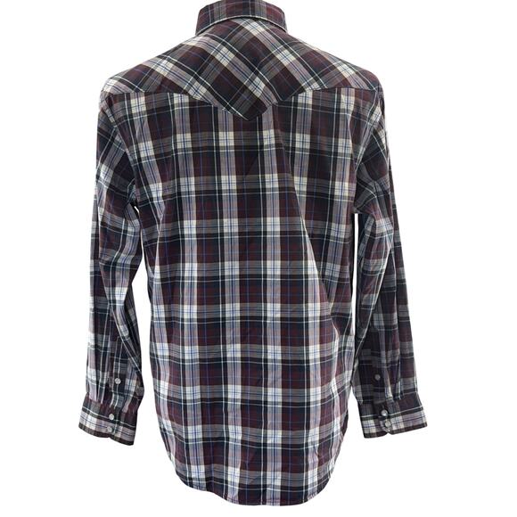 Coevals Club Plaid Pearl Snap Western Shirt Mens Large 44 Chest - Picture 3 of 6